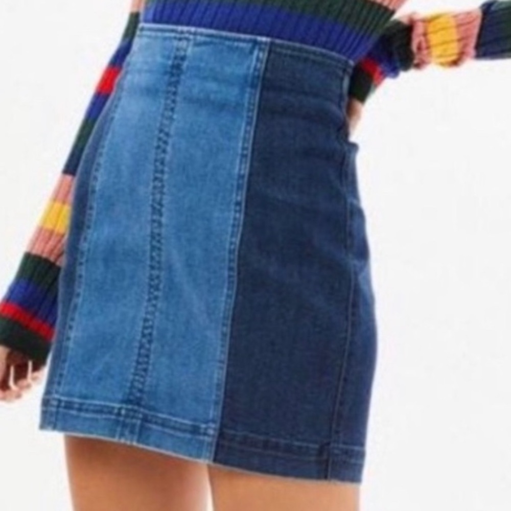 Denim 2tone skirt